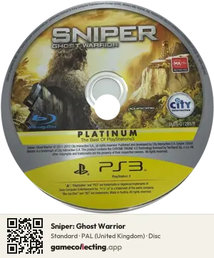 Sniper: Ghost Warrior PlayStation 3, PAL disc