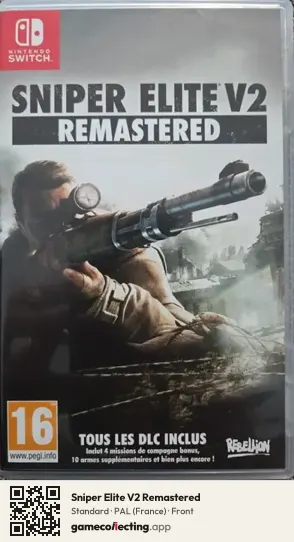 Sniper Elite V2 Remastered Nintendo Switch, France box front