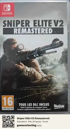 Sniper Elite V2 Remastered Nintendo Switch, France box front