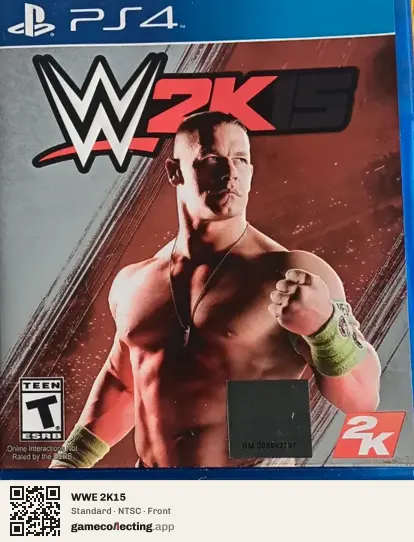 WWE 2K15 PlayStation 4, NTSC box front