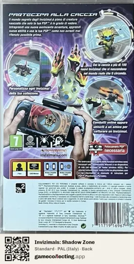 Invizimals: Shadow Zone PlayStation Portable, Italy box back
