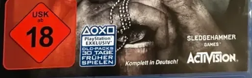 Call of Duty: WWII, the USK square on its front
