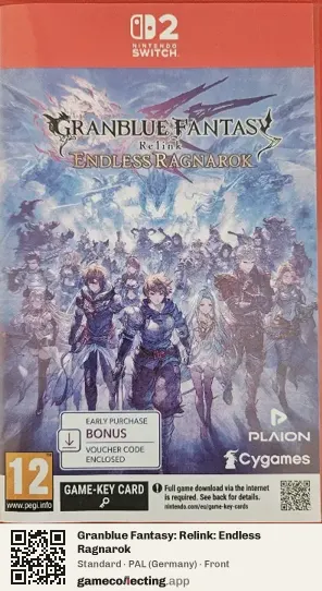 Granblue Fantasy: Relink: Endless Ragnarok Nintendo Switch 2, Germany box front