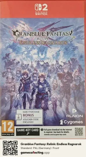 Granblue Fantasy: Relink: Endless Ragnarok Nintendo Switch 2, Germany box front