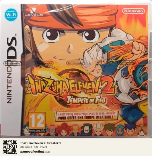 Inazuma Eleven 2: Firestorm Nintendo DS, PAL box front