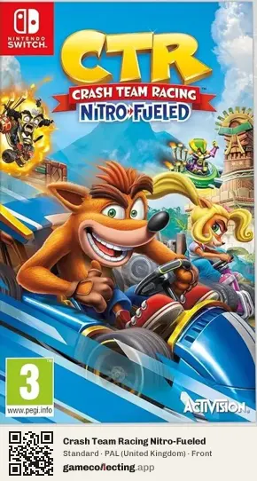 Crash Team Racing Nitro-Fueled Nintendo Switch, United Kingdom box front