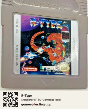 R-Type Game Boy, NTSC cartridge label