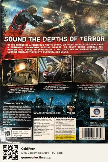 Cold Fear Computer, NTSC box back