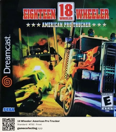 18 Wheeler: American Pro Trucker Sega Dreamcast, NTSC box front