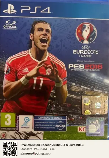 Pro Evolution Soccer 2016: UEFA Euro 2016 PlayStation 4, Italy box front
