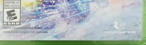 Onrush, the ESRB box on its front