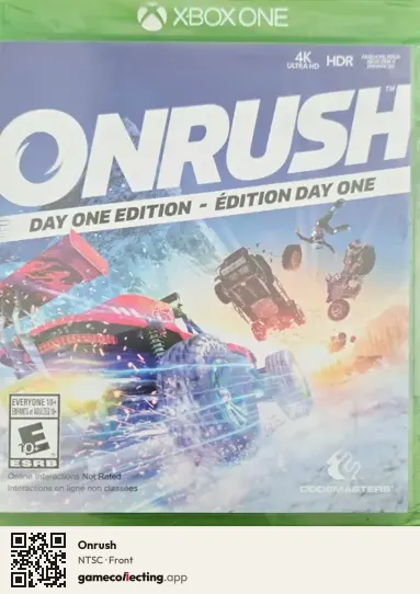 Onrush Xbox One, NTSC box front
