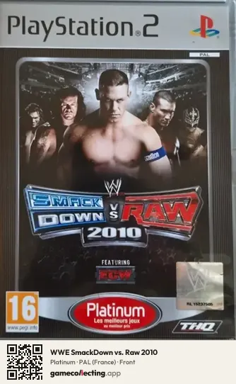 WWE SmackDown vs. Raw 2010 PlayStation 2, France box front