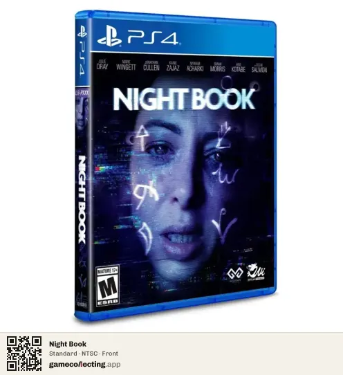 Night Book PlayStation 4, NTSC box front
