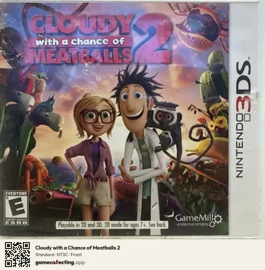 Cloudy with a Chance of Meatballs 2 Nintendo 3DS, NTSC box front