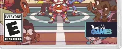 Dodgeball Academia, the ESRB box on its front
