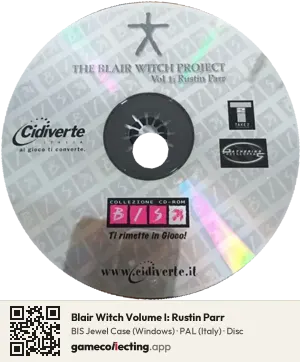 Blair Witch Volume I: Rustin Parr Computer, PAL disc