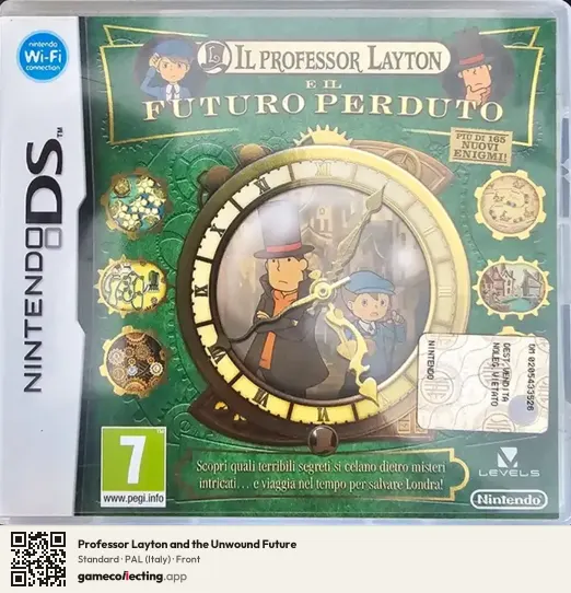 Professor Layton and the Unwound Future Nintendo DS, Italy box front