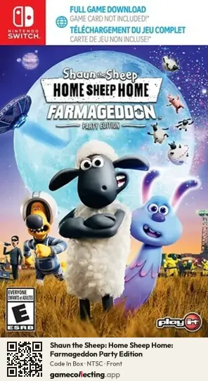 Shaun the Sheep: Home Sheep Home: Farmageddon Party Edition Nintendo Switch, NTSC box front