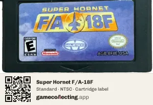 Super Hornet F/A-18F Game Boy Advance, NTSC cartridge label
