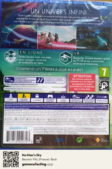 No Man's Sky PlayStation 4, France box back