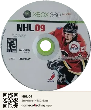 NHL 09 Xbox 360, NTSC disc