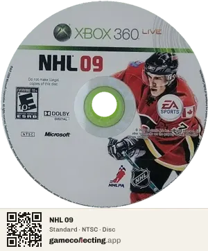 NHL 09 Xbox 360, NTSC disc