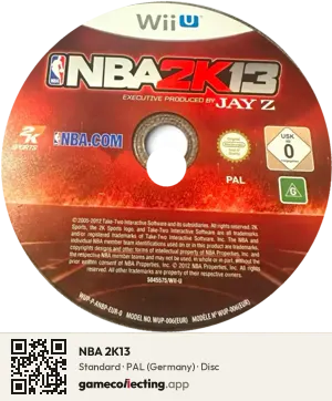 NBA 2K13 Nintendo Wii U, PAL disc