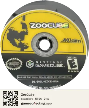ZooCube Nintendo GameCube, NTSC disc