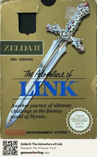 Zelda II: The Adventure of Link Nintendo Entertainment System, France box front