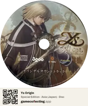Ys Origin PlayStation 4, Asia disc