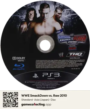 WWE SmackDown vs. Raw 2010 PlayStation 3, Asia disc