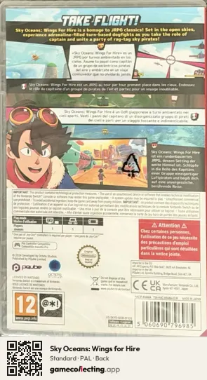 Sky Oceans: Wings for Hire Nintendo Switch, PAL box back
