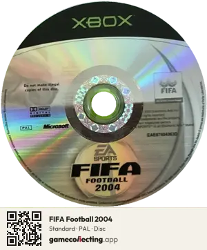 FIFA Football 2004 Xbox, PAL disc