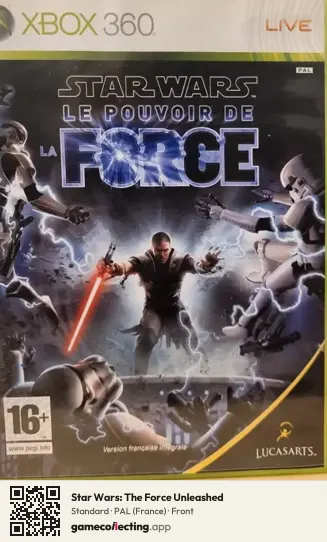 Star Wars: The Force Unleashed Xbox 360, France box front
