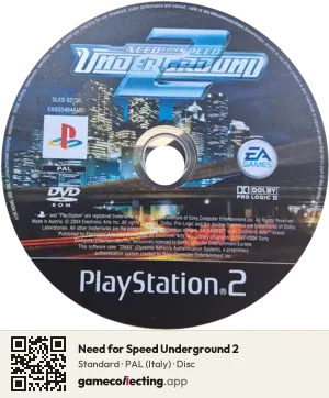 Need for Speed Underground 2 PlayStation 2, PAL disc