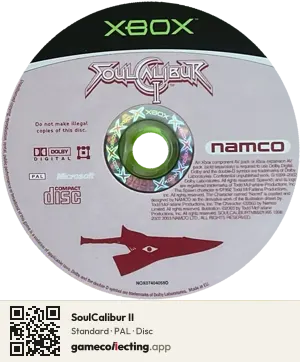 SoulCalibur II Xbox, PAL disc