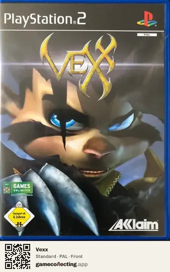 Vexx PlayStation 2, PAL box front
