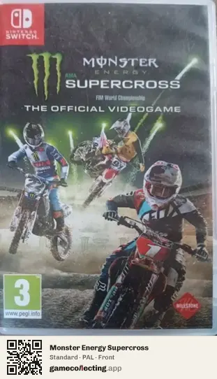 Monster Energy Supercross Nintendo Switch, PAL box front