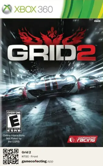 Grid 2 Xbox 360, NTSC box front