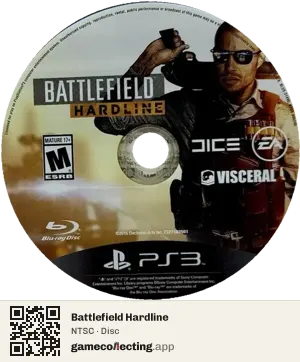 Battlefield Hardline PlayStation 3, NTSC disc