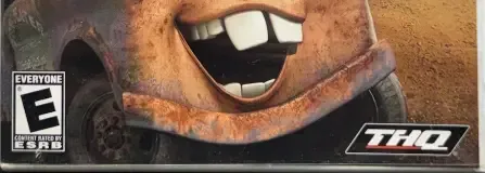 Cars Mater-National Championship, the ESRB box on its front