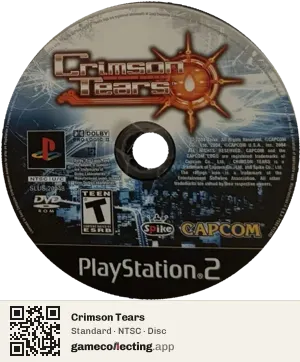 Crimson Tears PlayStation 2, NTSC disc