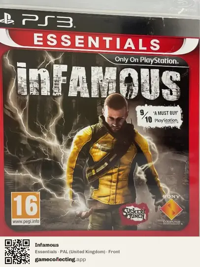 Infamous PlayStation 3, United Kingdom box front