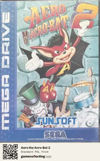 Aero the Acro-Bat 2 Sega Mega Drive / Genesis, PAL box front