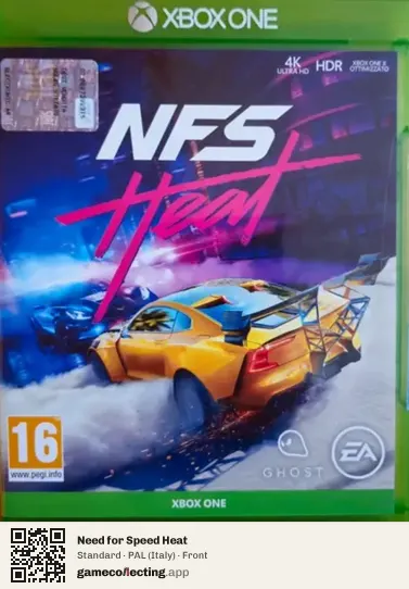 Need for Speed Heat Xbox One, Italy box front