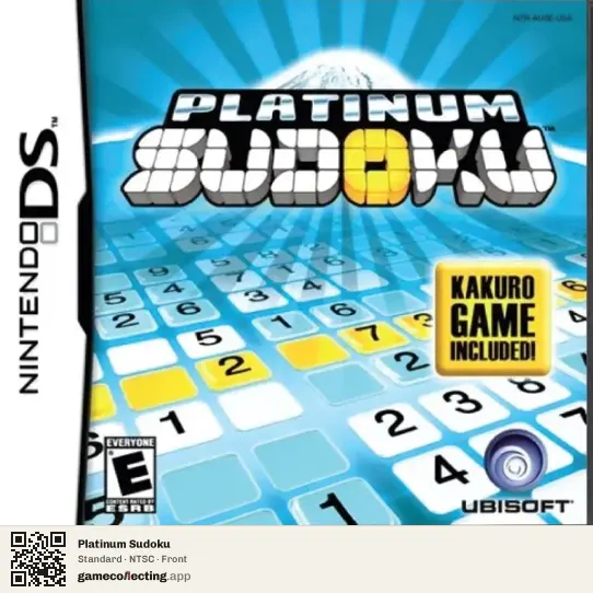 Platinum Sudoku Nintendo DS, NTSC box front