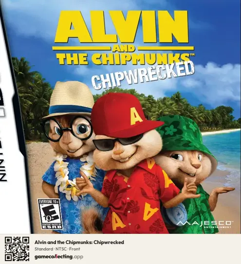 Alvin and the Chipmunks: Chipwrecked Nintendo DS, NTSC box front