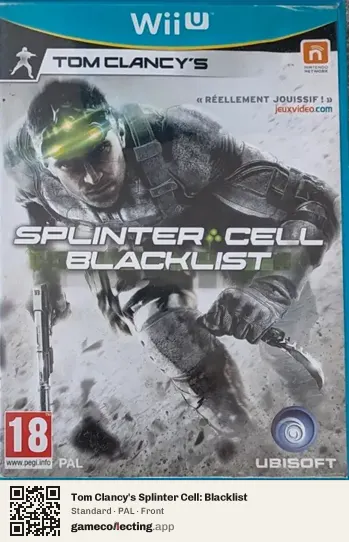 Tom Clancy's Splinter Cell: Blacklist Nintendo Wii U, PAL box front