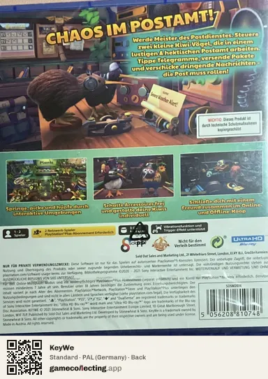 KeyWe PlayStation 5, Germany box back